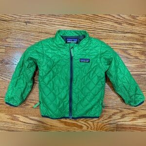Patagonia Kids Vibrant Green Puffer Jacket